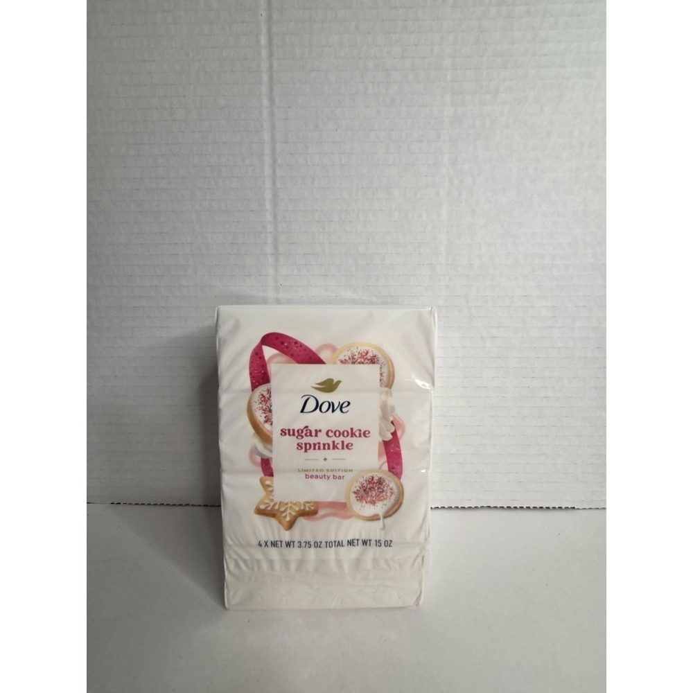 Dove Sugar Cookie Sprinkle Beauty Bar Soap 4 Pack Holiday Limited‎ Edition Soap